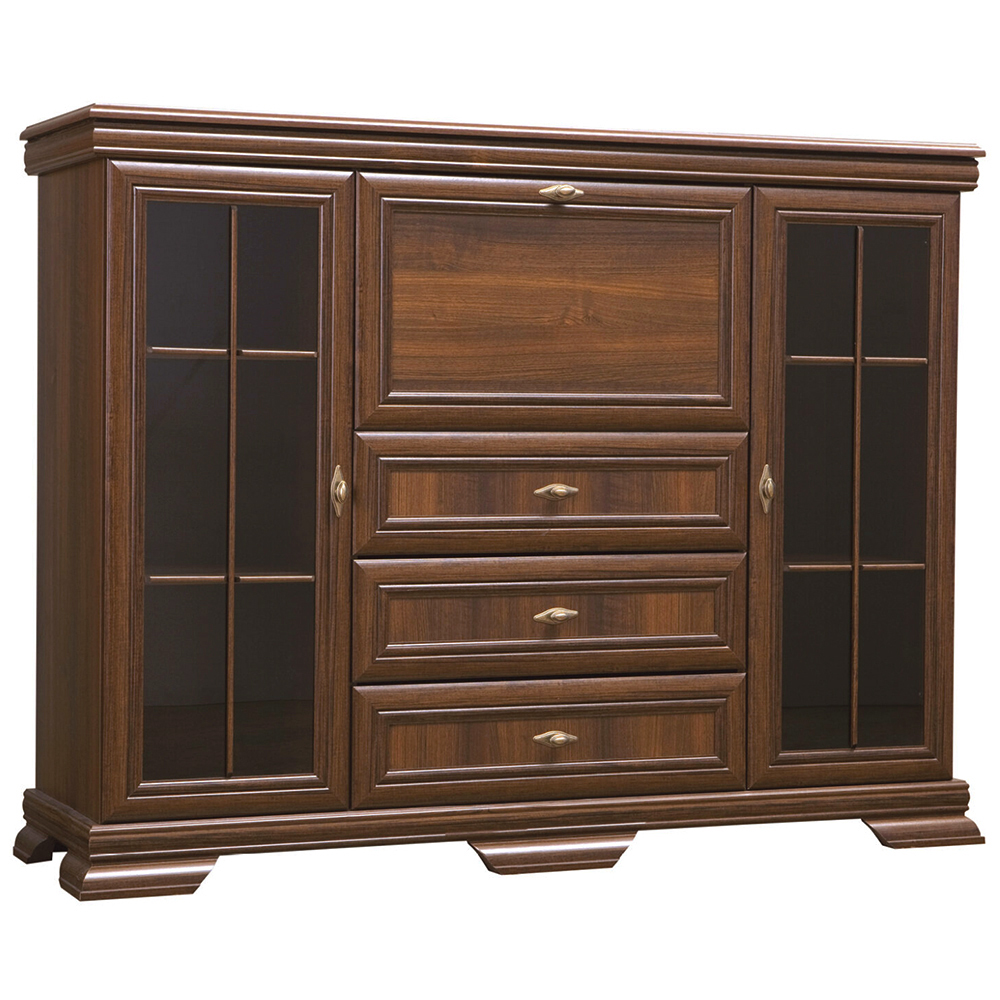 KORA s | komoda KK6 prosklená | 158 cm | samoa king