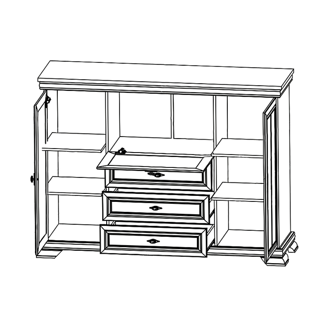 KORA s | komoda KK6P | 158 cm | samoa king