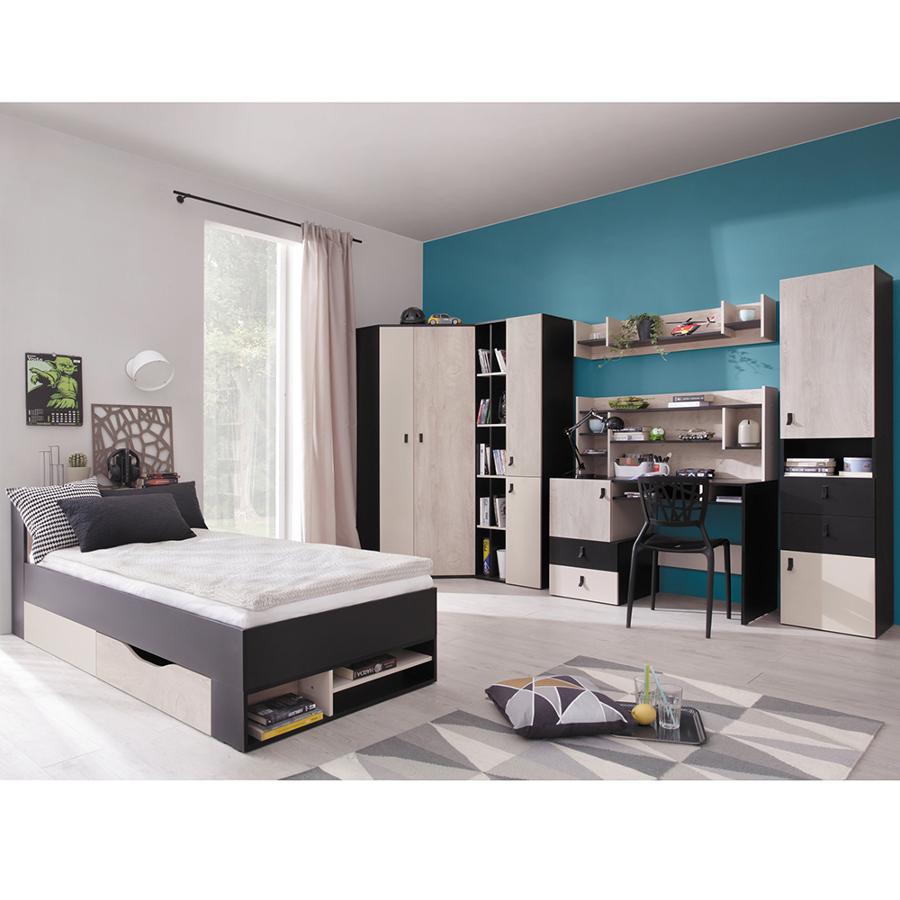 PLANET č | regál PL5 | 60 cm | černá/dub/béžová