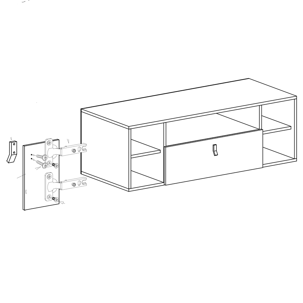 PLANET č | TV stolek PL10| 120 cm | černá/dub/béžová