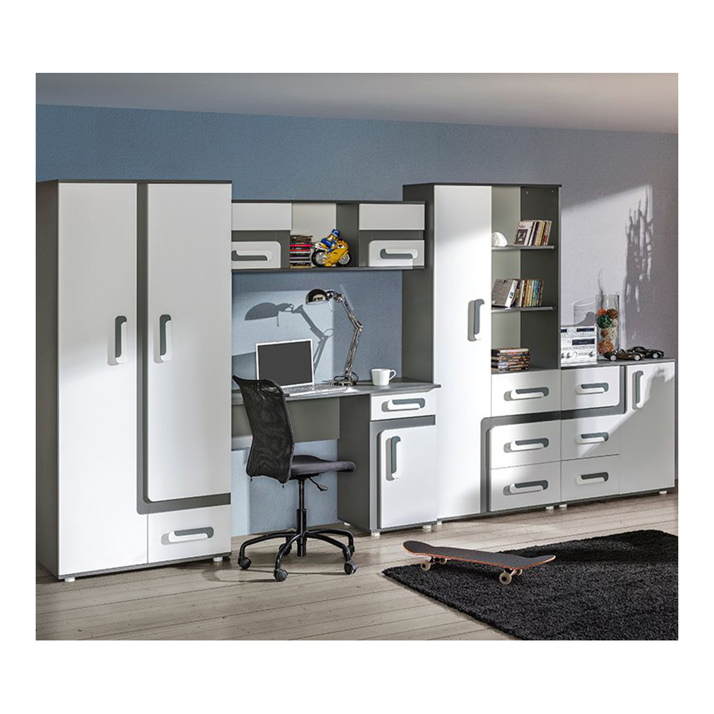 Apetito A | šatní skříň 1 | s šatní tyčí | antracit