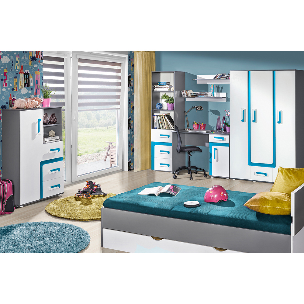 Apetito T | komoda 6 | 85 cm | tyrkys