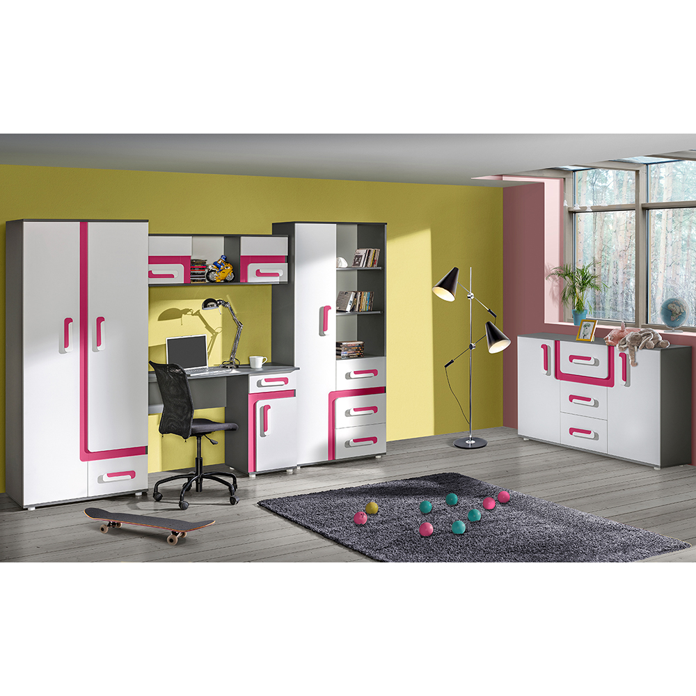 Apetito R | šatní skříň 1 | 85 cm | s šatní tyčí | růžová