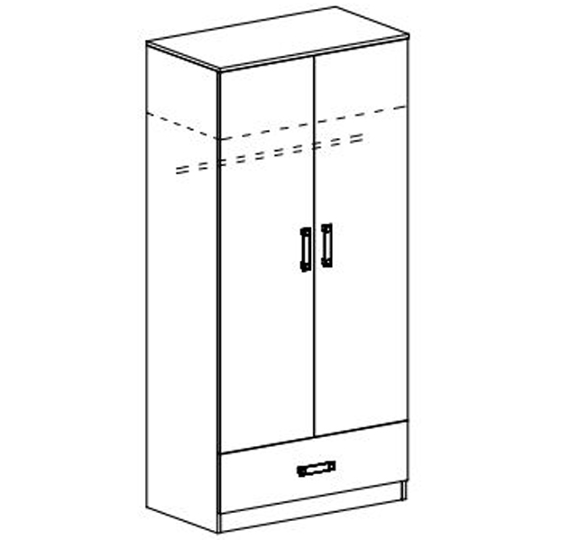 Dětský pokoj Trafiko m | sestava B - modrá