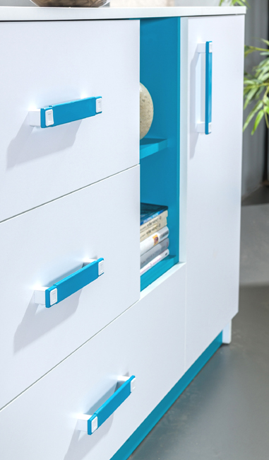 Dětský pokoj Trafiko m | sestava B - modrá