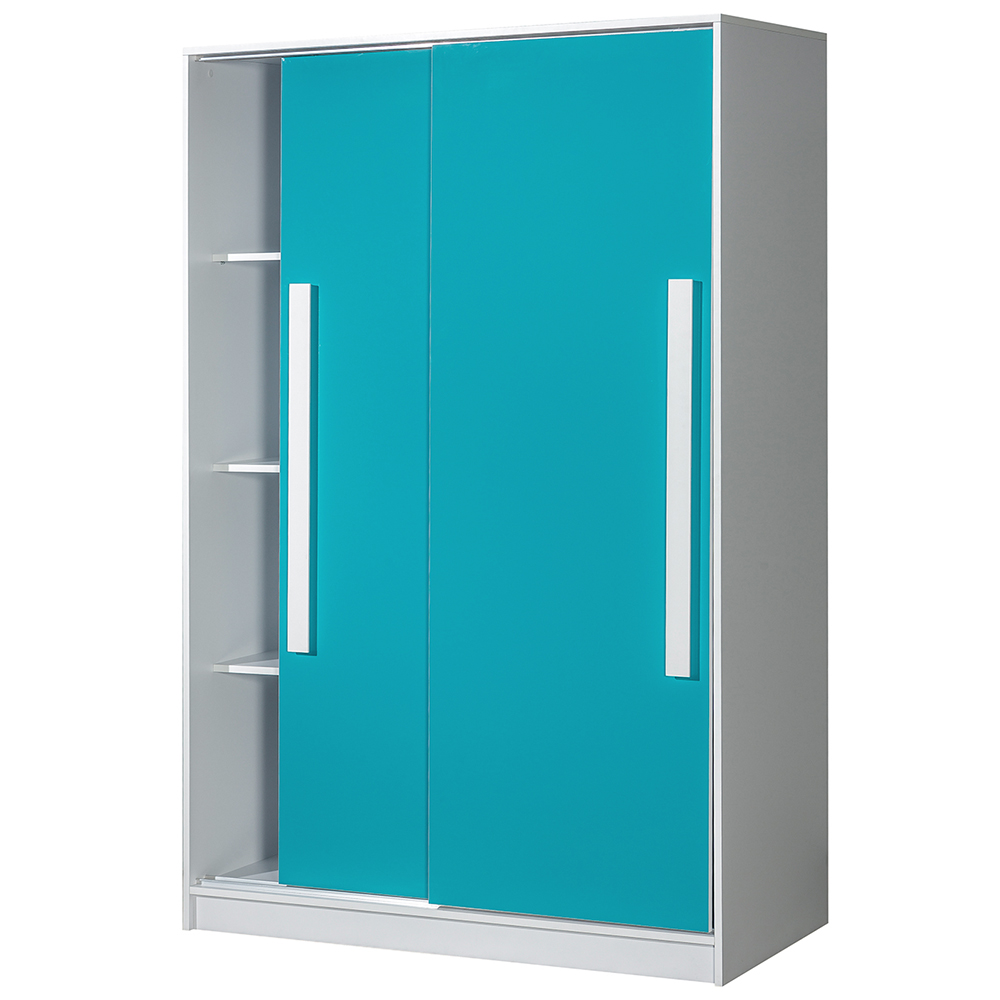 Guliver t | šatní skříň 12 | tyrkys lesk | RŮZNÉ ÚCHYTY