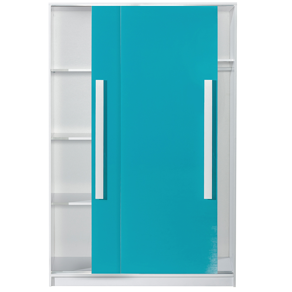 Guliver t | šatní skříň 12 | tyrkys lesk | RŮZNÉ ÚCHYTY