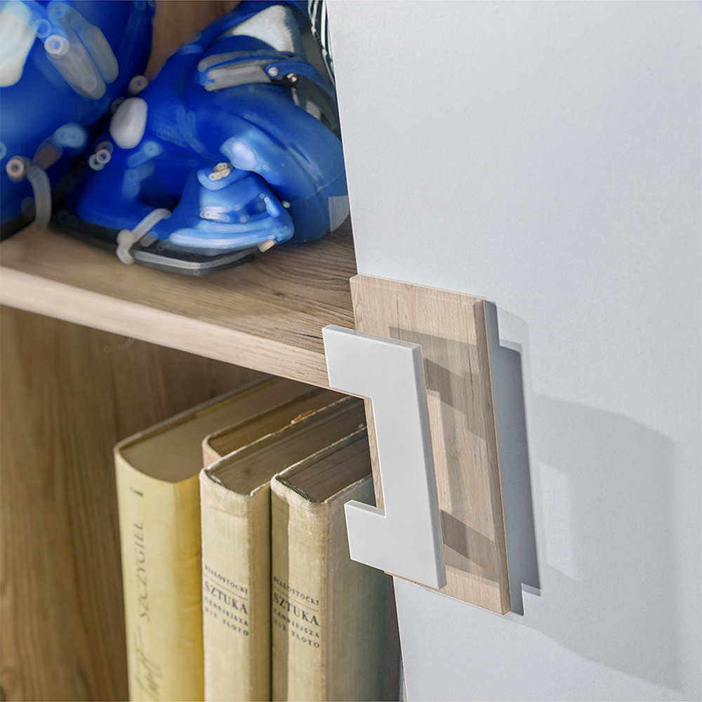 Nico D | rohová šatní skříň 2 | dub světlý