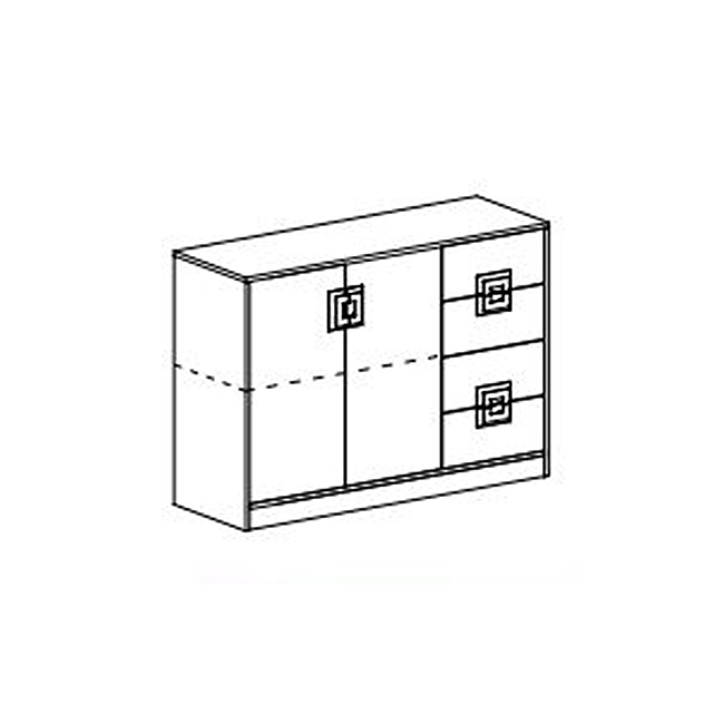 Nico - komoda 8 - modrá