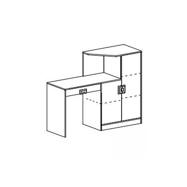 Nico - psací stůl 11 - modrá