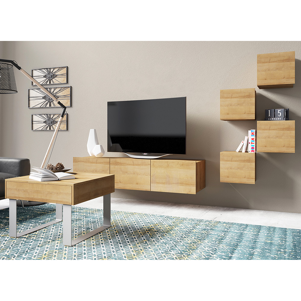 CALABRINI d | TV stolek | 100 cm | dub zlatý | lze i zavěsit