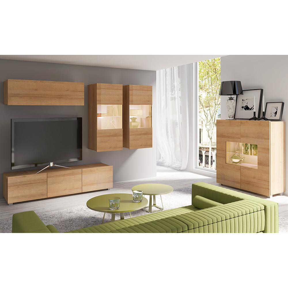 CALABRINI d | TV stolek | 100 cm | dub zlatý | lze i zavěsit