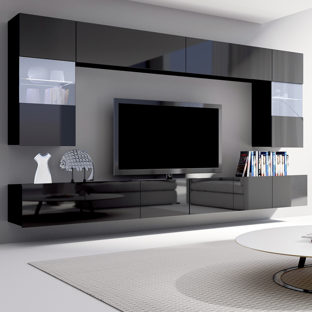 CALABRINI c | noční stolek | 40 cm | černá lesk