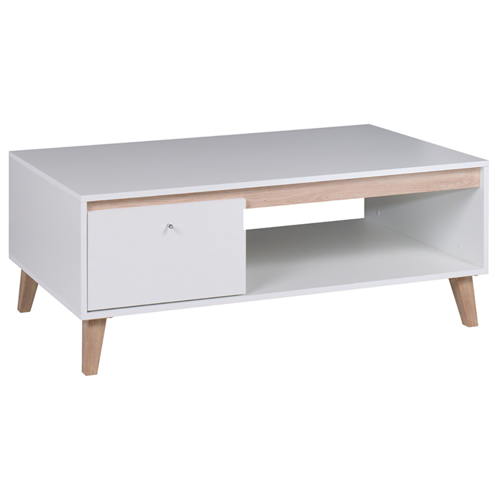 OVIEDO | konferenční stolek | 120x65 | bílá/san remo světlé