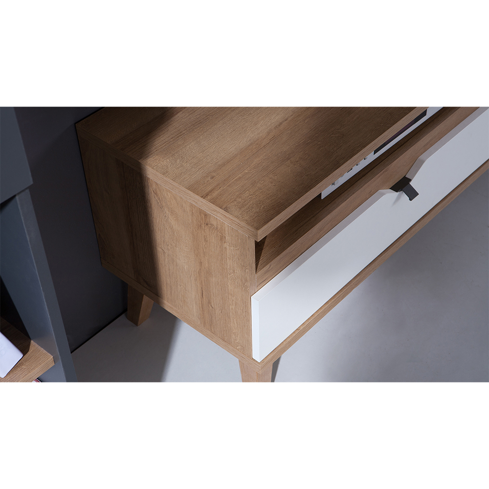 MEMONE | noční stolek M-09 | 45x48x40 cm | dub zlatý/grafit