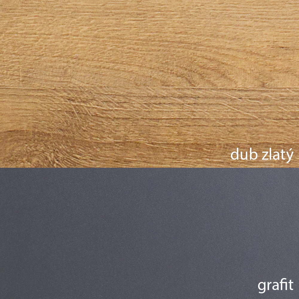 MEMONE | noční stolek M-09 | 45x48x40 cm | dub zlatý/grafit