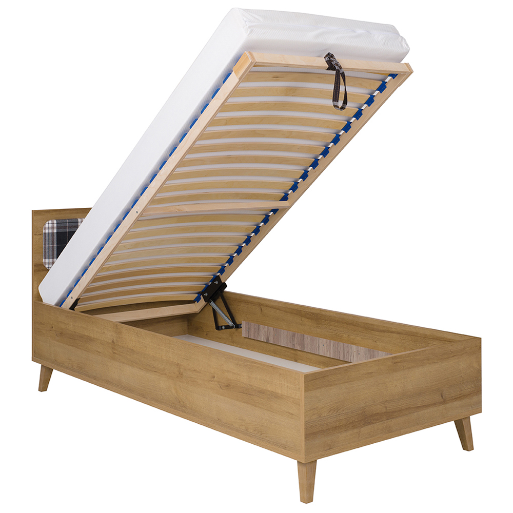 MEMONE | jednolůžko M-04 | 90x200 cm | dub zlatý