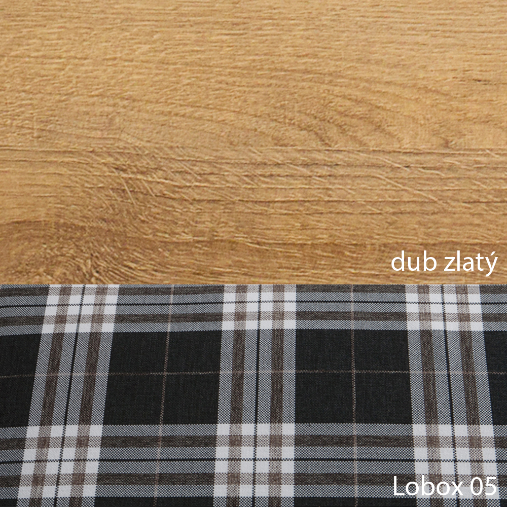 MEMONE | jednolůžko M-04 | 90x200 cm | dub zlatý