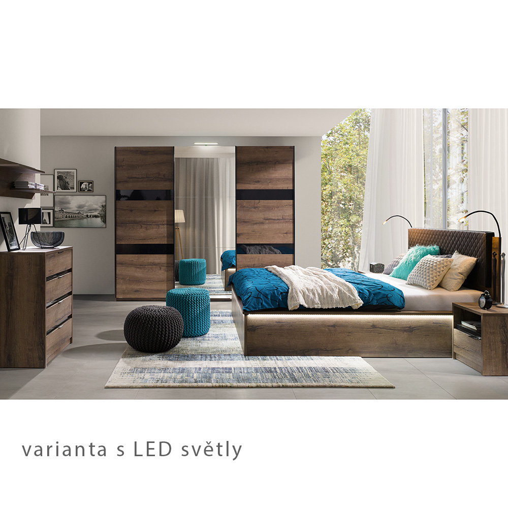 DENVER mc | zrcadlo | 56x150 cm | dub monastery