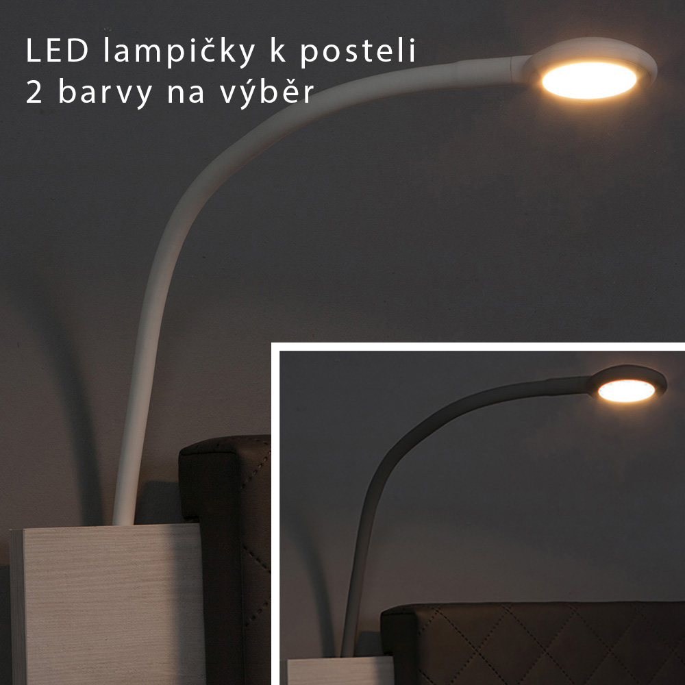 DENVER dg | postel dvoulůžko + rošt 160x200 cm | dub bílý / grafit