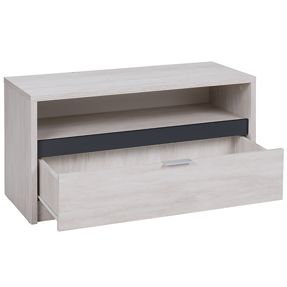 DENVER dg | TV stolek RTV1SZ | 90 cm | dub bílý / grafit