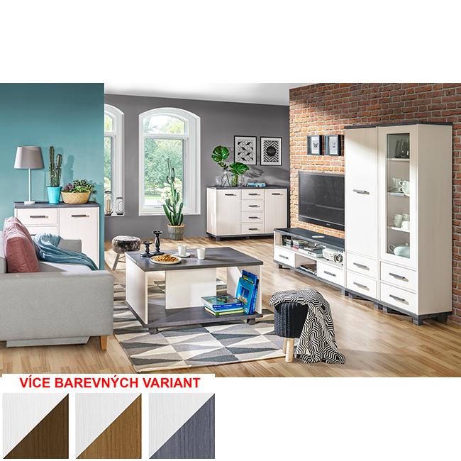 Alan - jednolůžko AL1+AL3 - bílá/popel