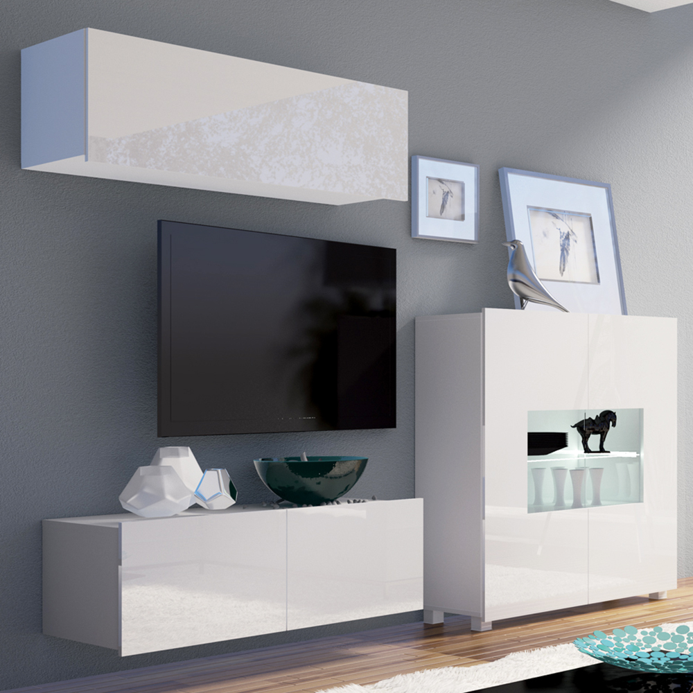 CALABRINI b | komoda K2D | 100 cm | bílá lesk