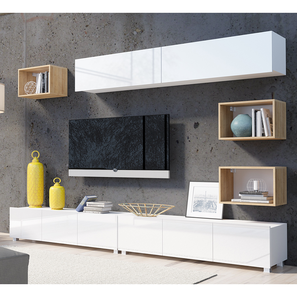 CALABRINI b | komoda K2D | 100 cm | bílá lesk