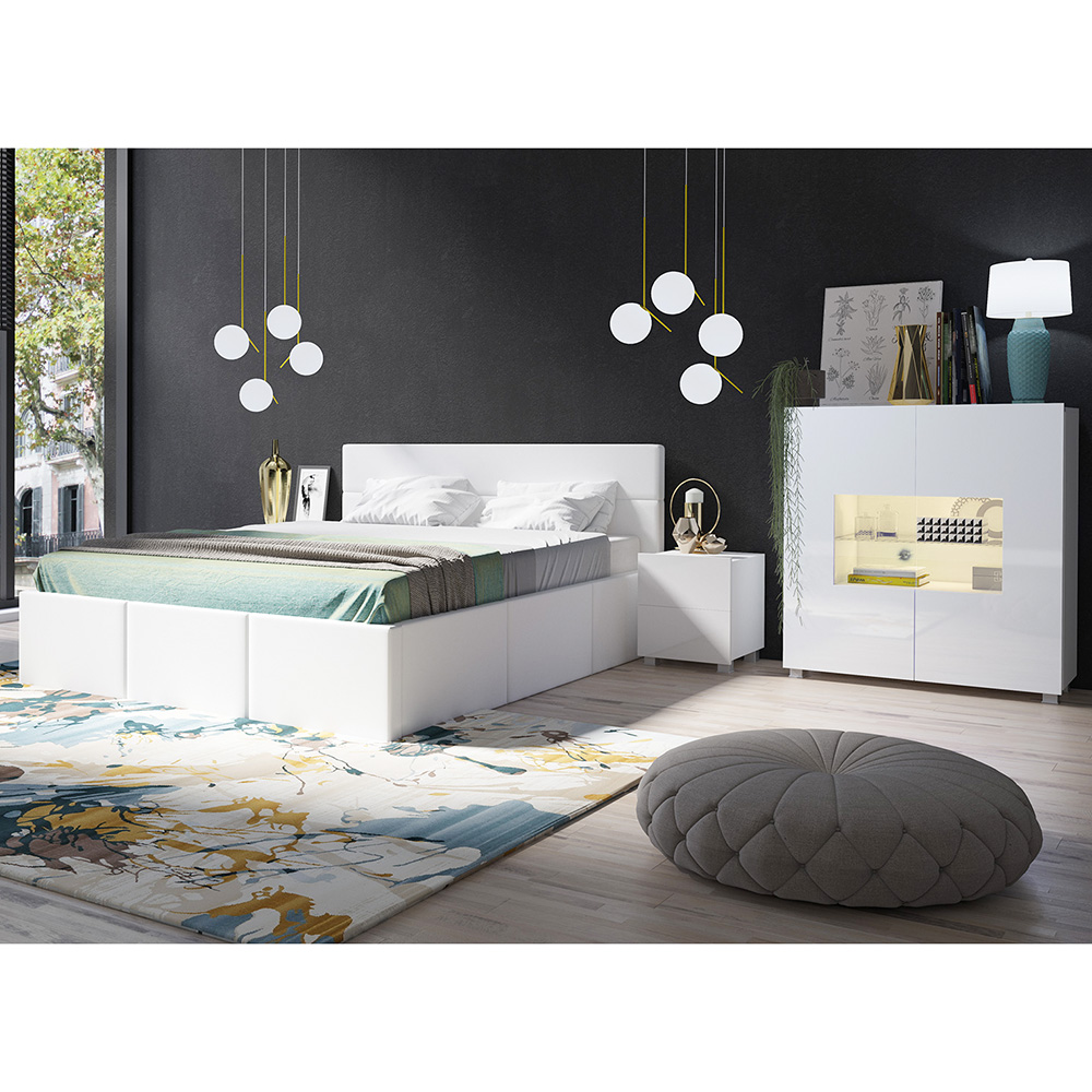 CALABRINI b | komoda K2D | 100 cm | bílá lesk