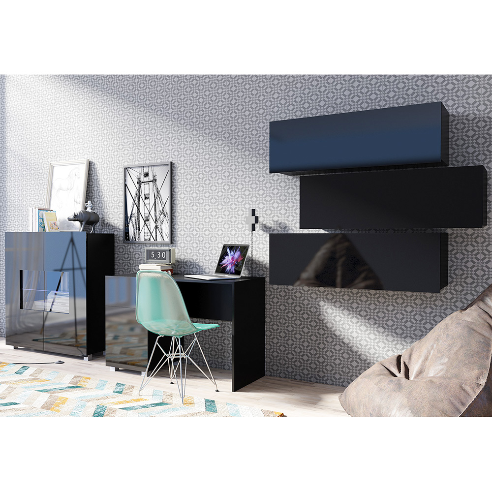 CALABRINI c | TV stolek | 100 cm | černá lesk | lze i zavěsit