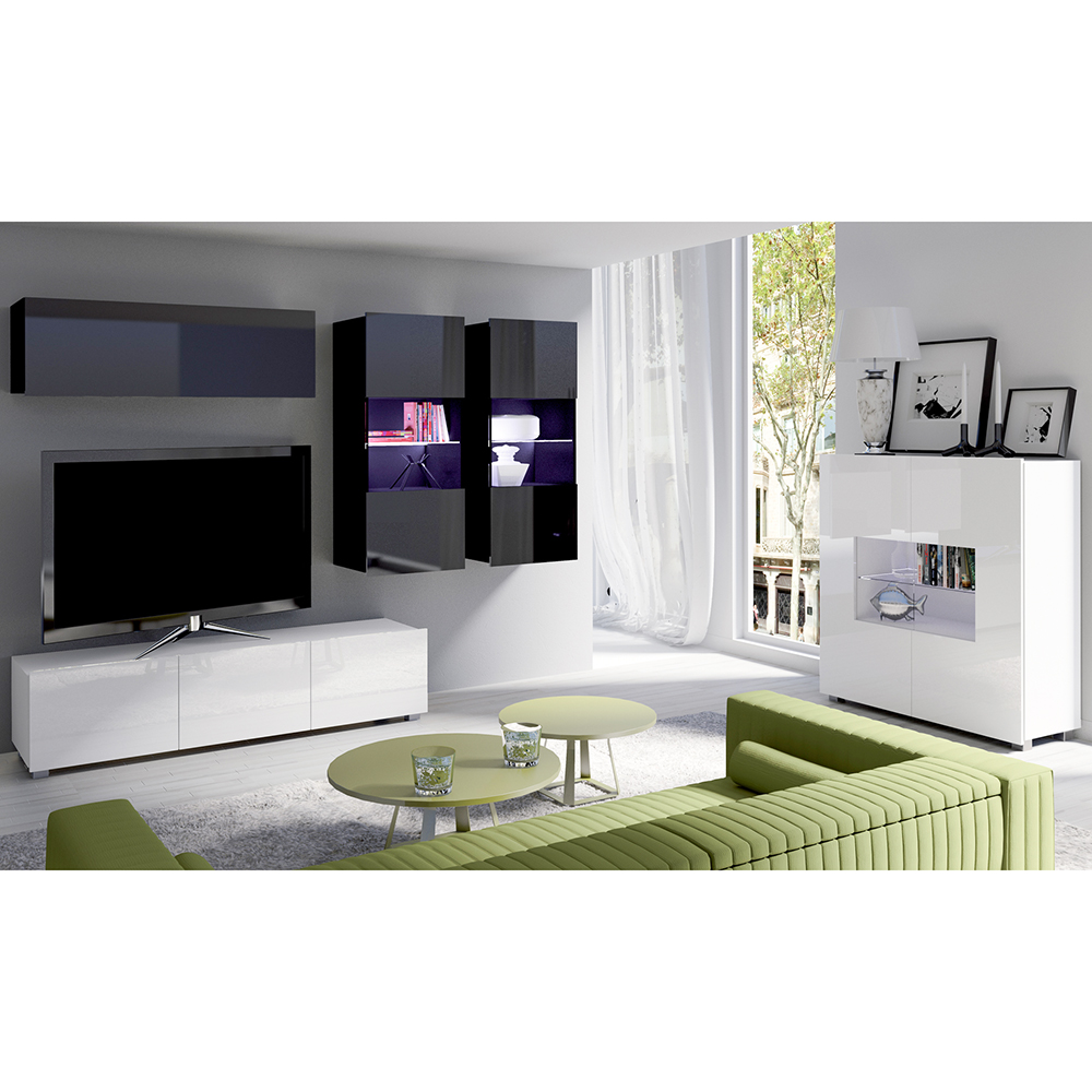 CALABRINI c | závěsná skříňka Pion | 45 cm | černá lesk