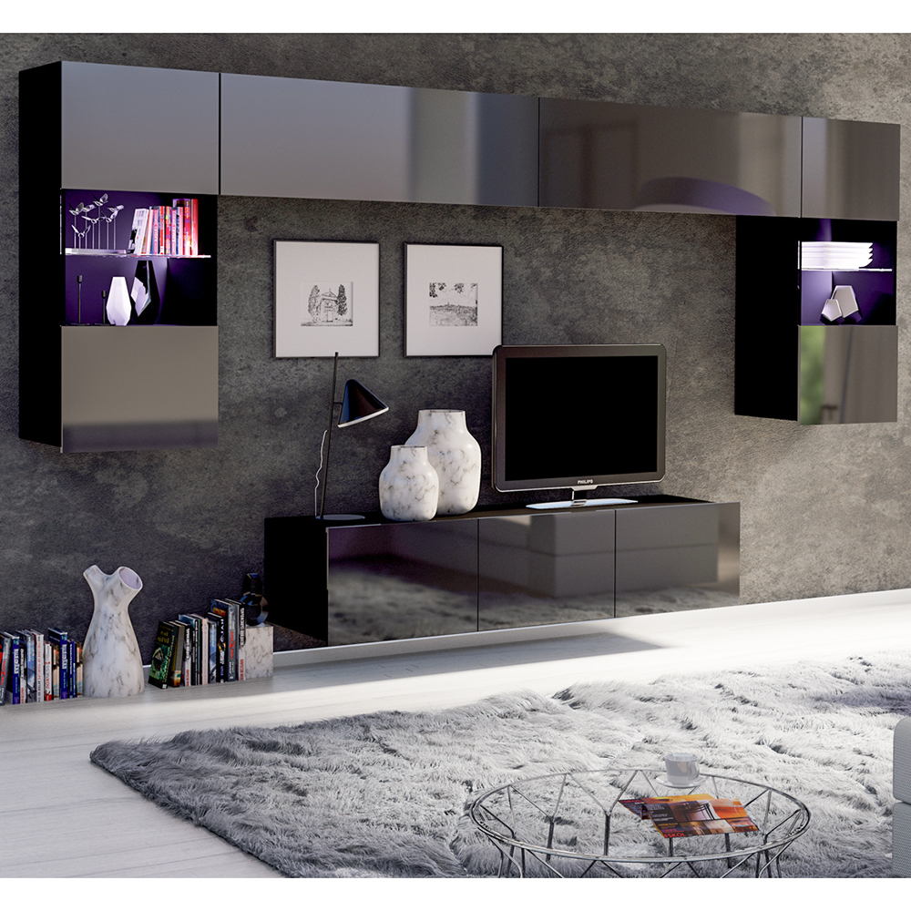 CALABRINI c | závěsná skříňka Pion | 45 cm | černá lesk