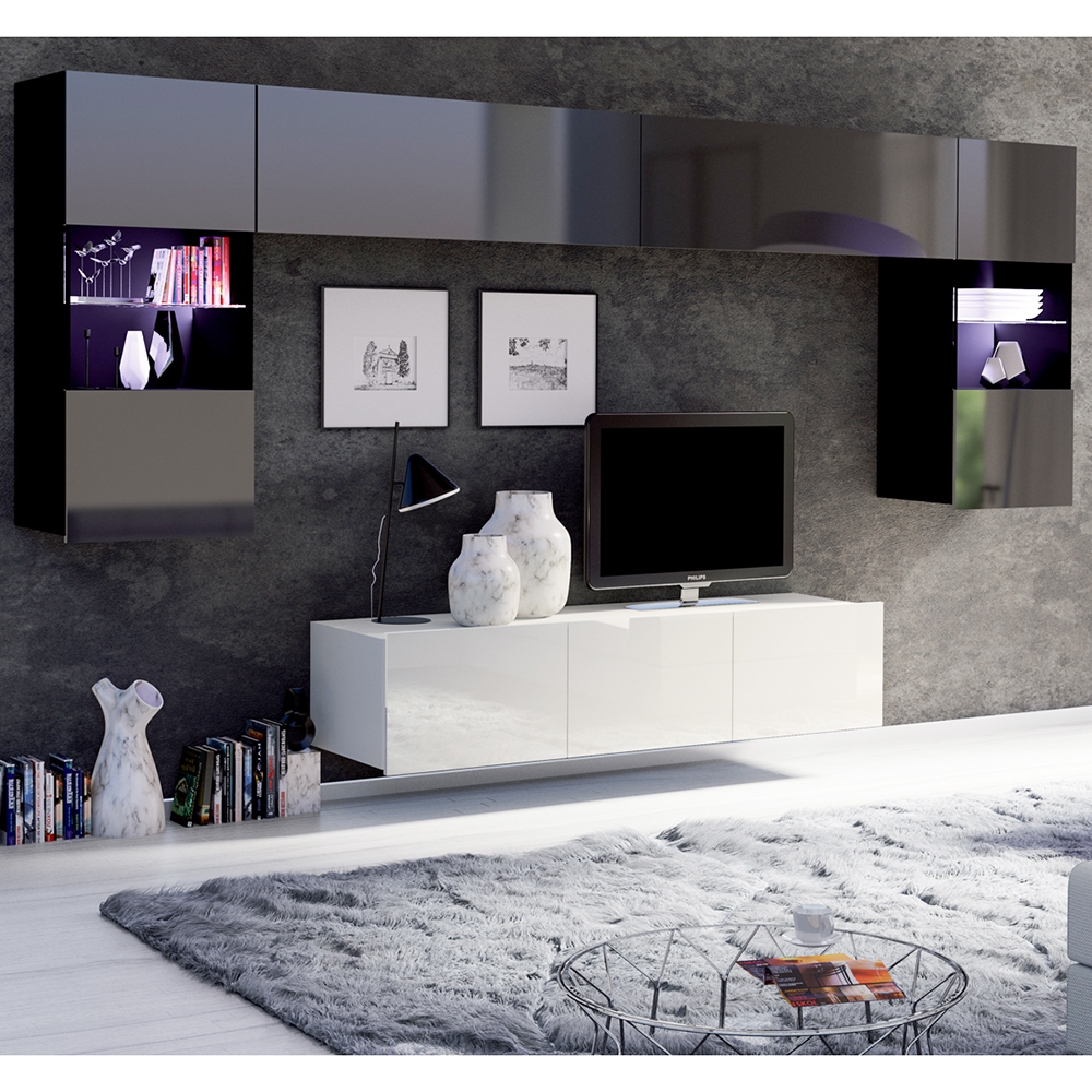 CALABRINI c | závěsná skříňka Pion | 45 cm | černá lesk