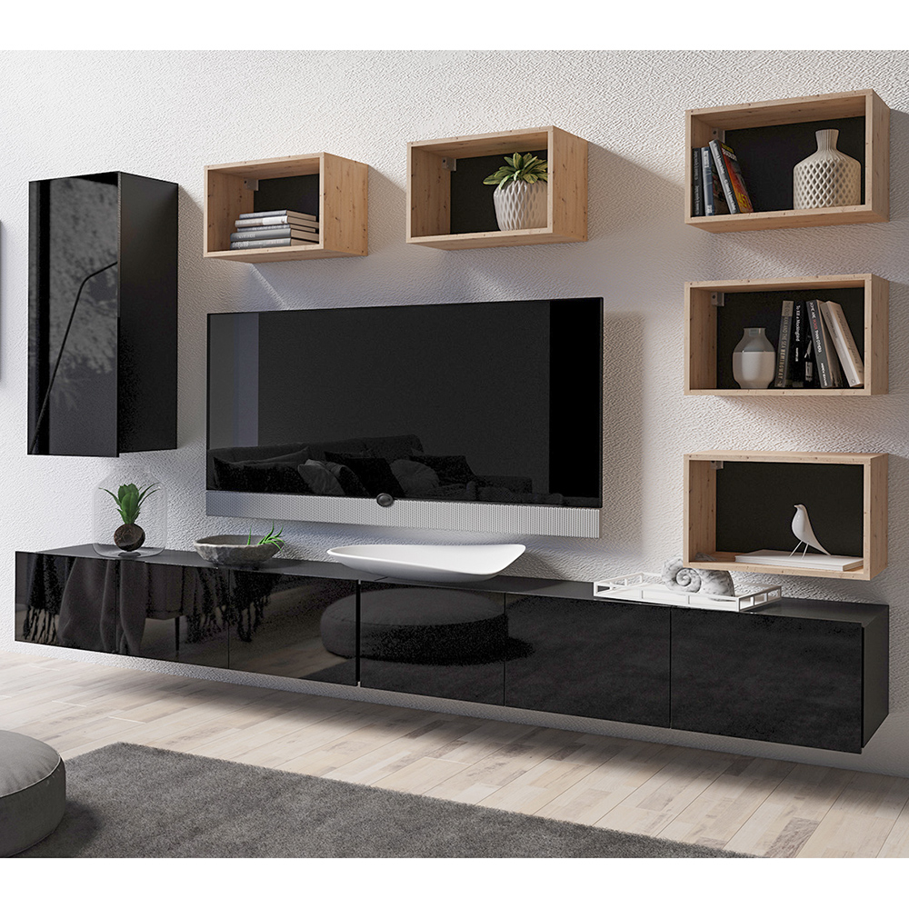 CALABRINI c | závěsná skříňka Pion | 45 cm | černá lesk