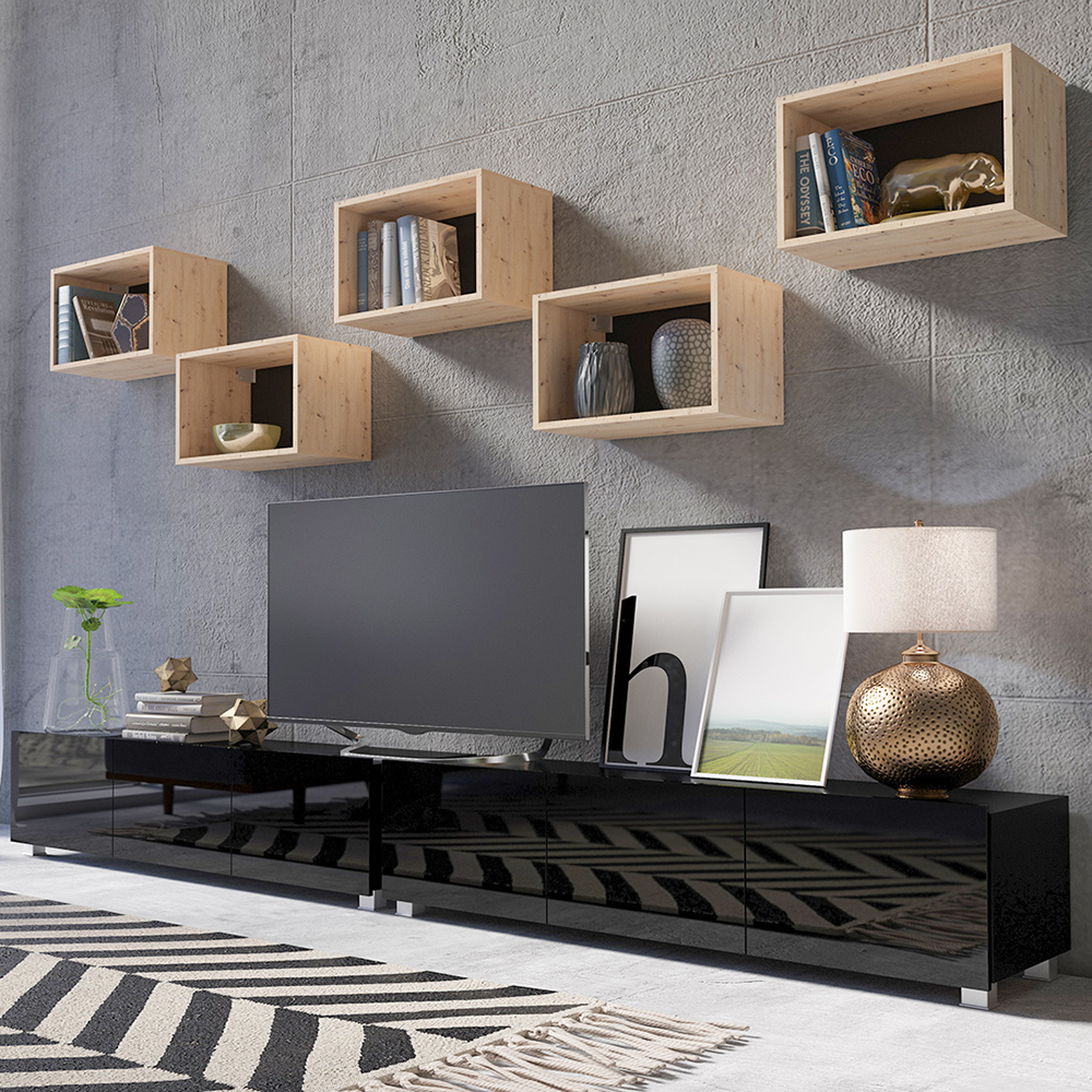 CALABRINI c | závěsná skříňka Pion | 45 cm | černá lesk