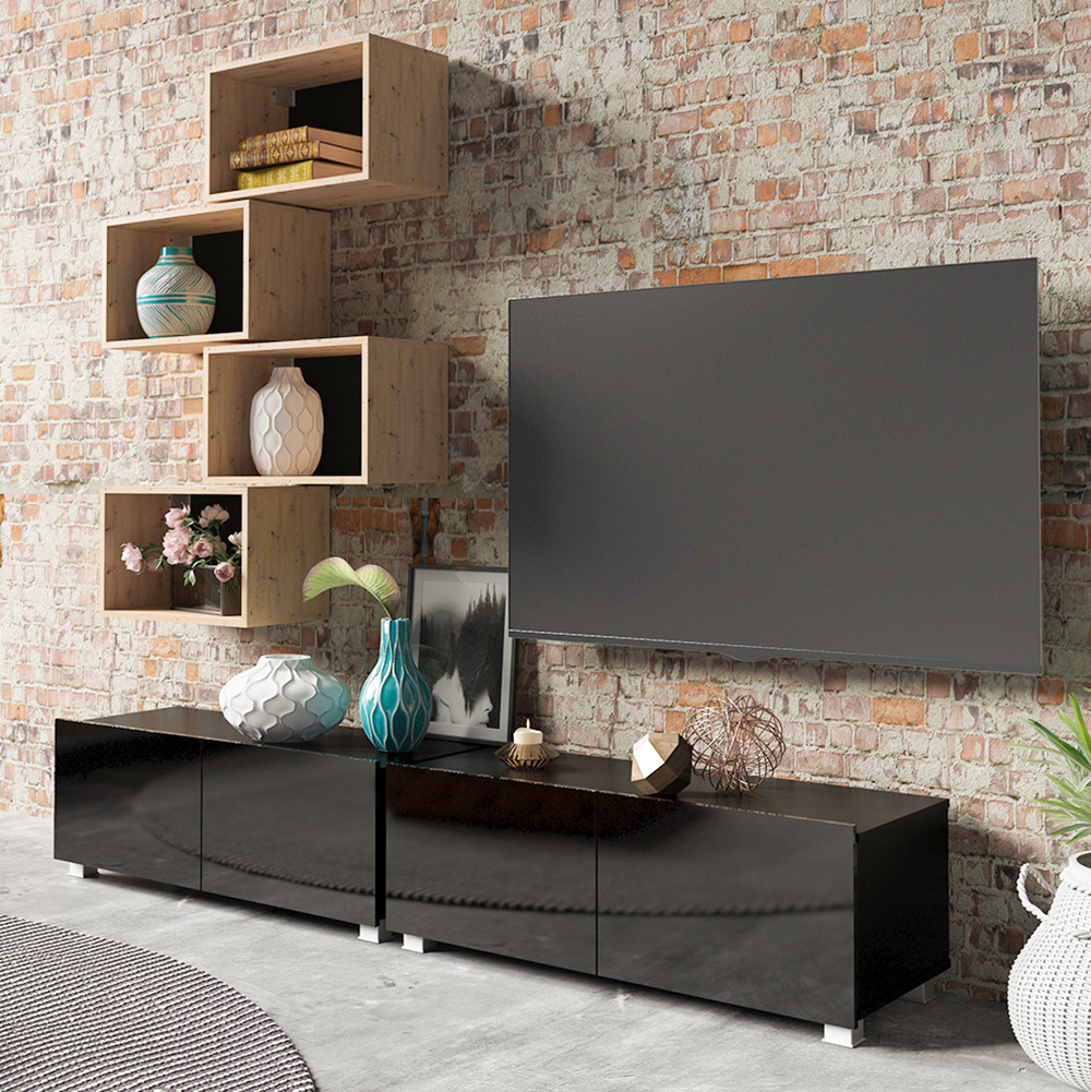 CALABRINI c | závěsná skříňka Pion | 45 cm | černá lesk