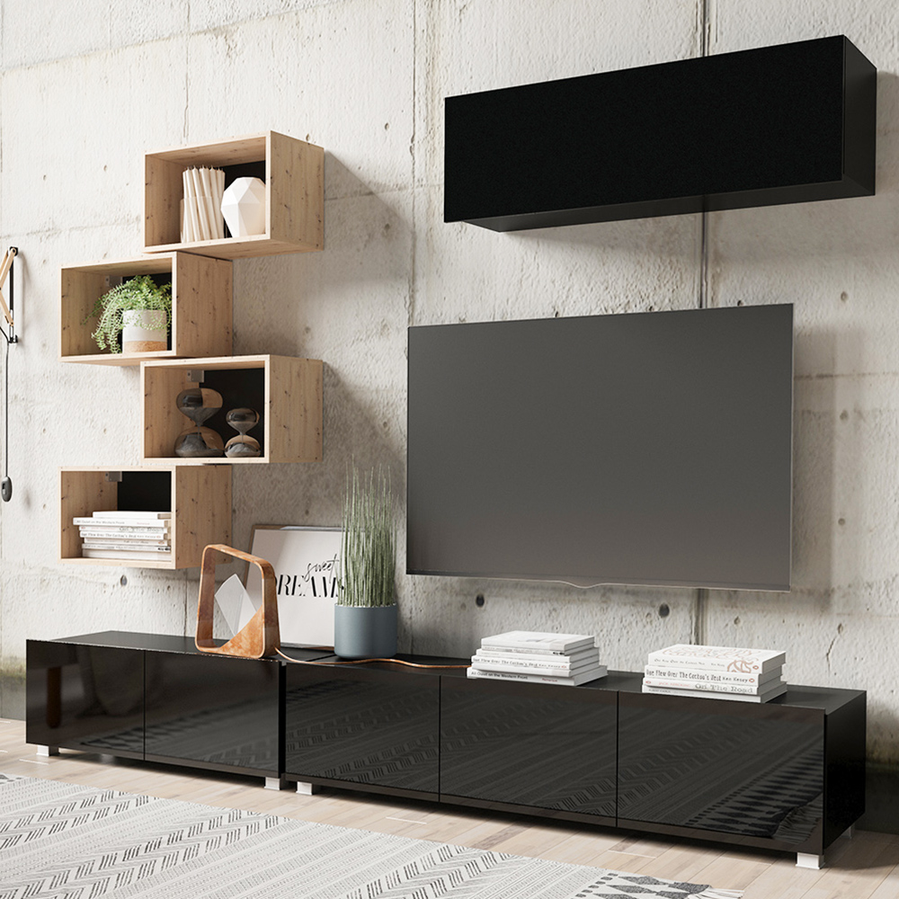 CALABRINI c | závěsná skříňka Pion | 45 cm | černá lesk