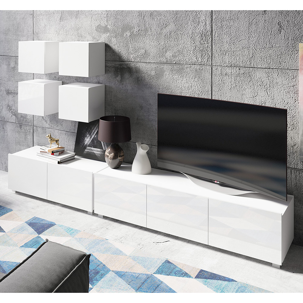 CALABRINI b | závěsná skříňka Kvadrat | 34 cm | bílá lesk