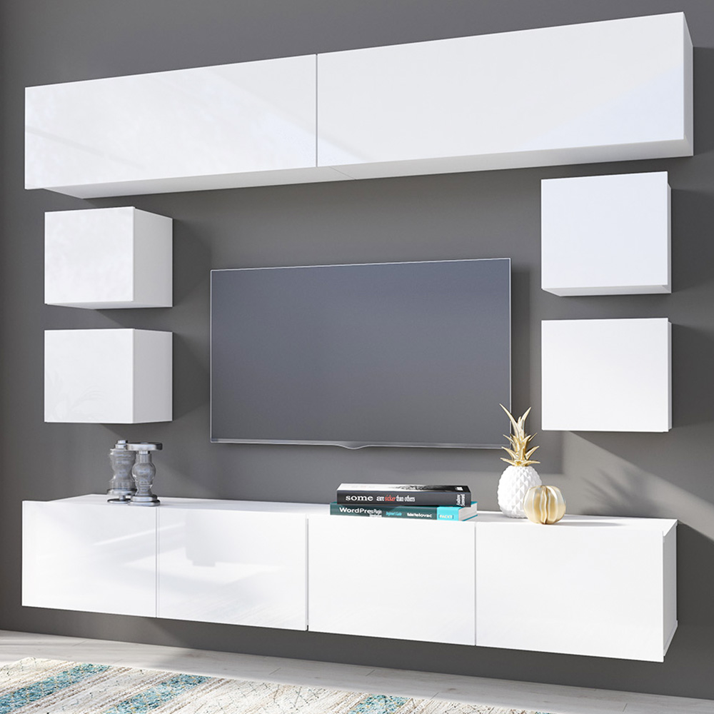 CALABRINI b | závěsná skříňka Kvadrat | 34 cm | bílá lesk