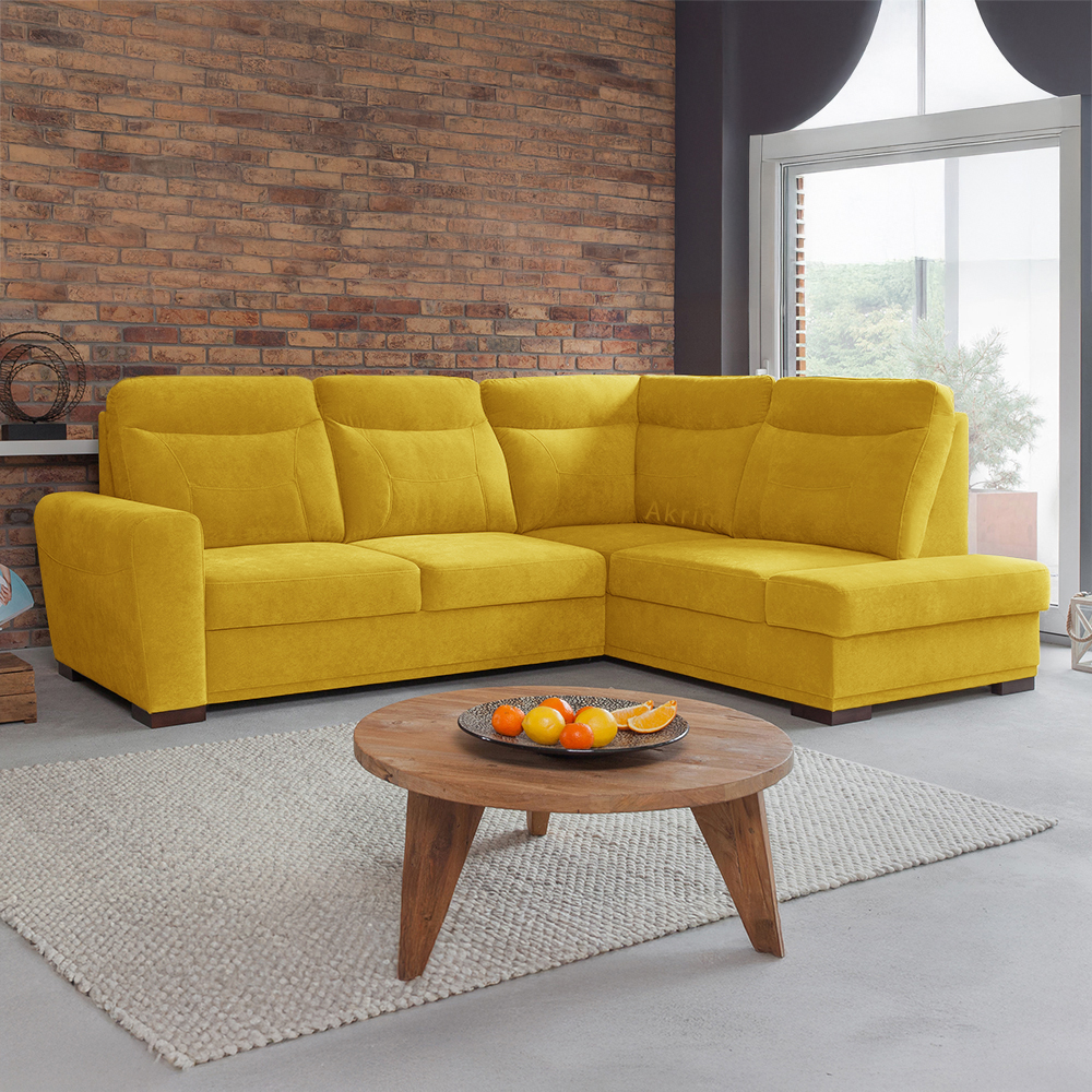 Sedací souprava LEVEL | 264x198 cm | PRAVÁ | rozkládací + úložný prostor | VÝBĚR TKANIN