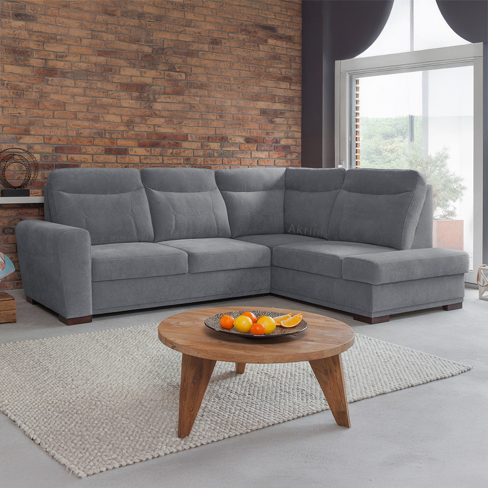 Sedací souprava LEVEL | 264x198 cm | PRAVÁ | rozkládací + úložný prostor | VÝBĚR TKANIN