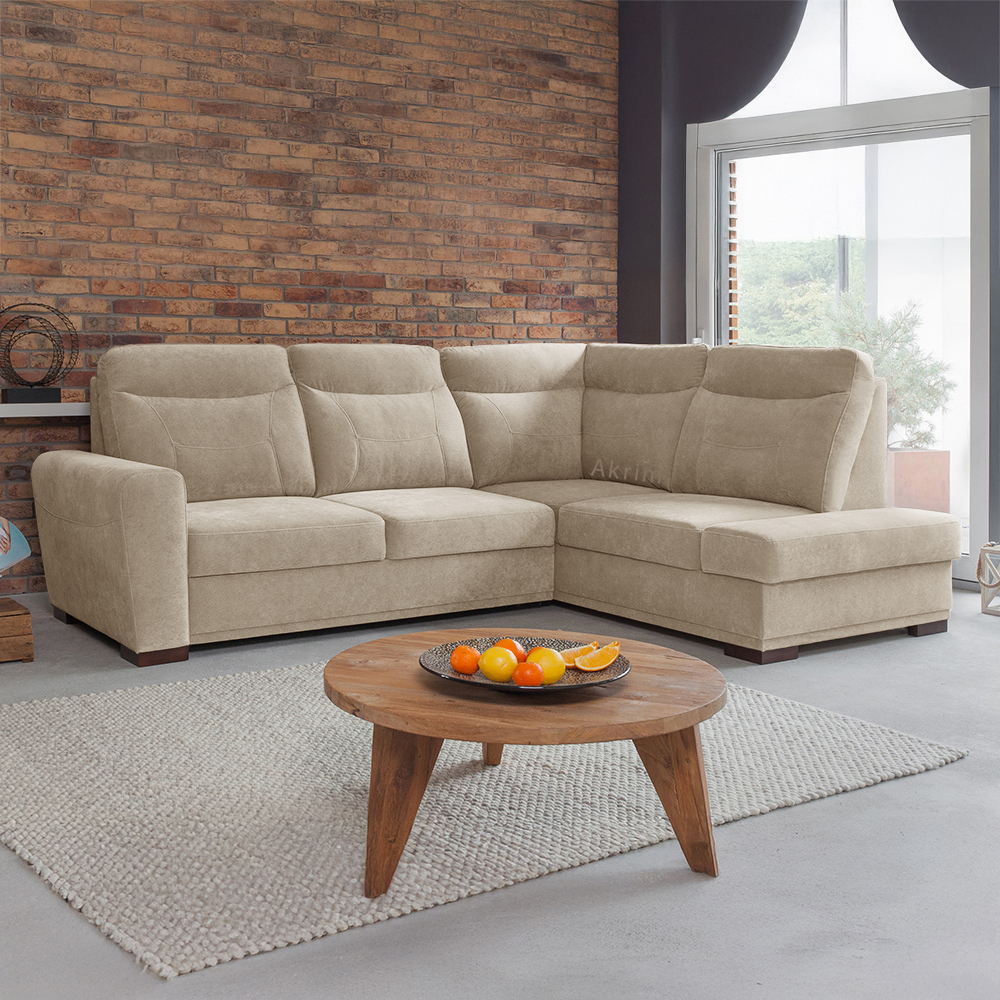 Sedací souprava LEVEL | 264x198 cm | PRAVÁ | rozkládací + úložný prostor | VÝBĚR TKANIN