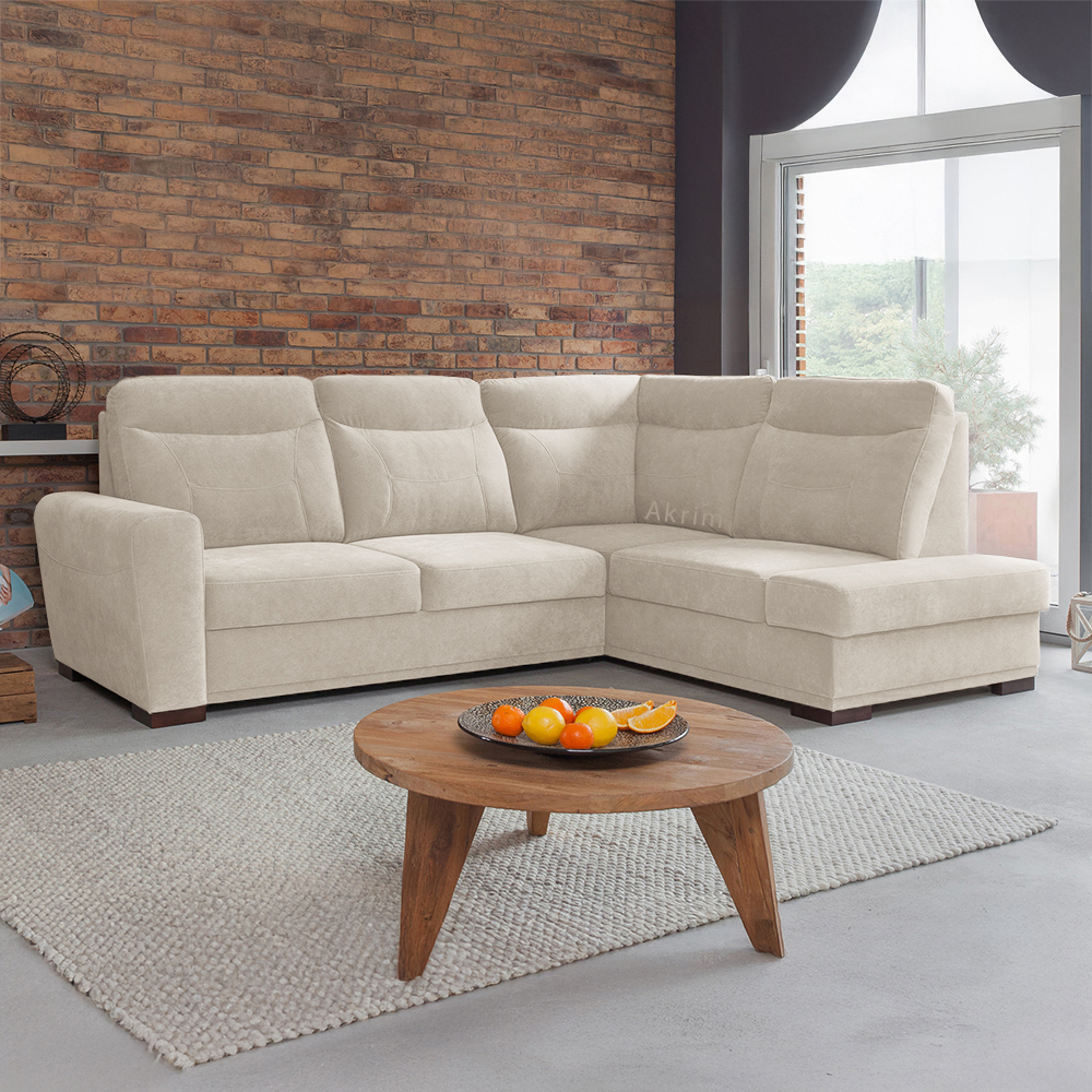 Sedací souprava LEVEL | 264x198 cm | PRAVÁ | rozkládací + úložný prostor | VÝBĚR TKANIN