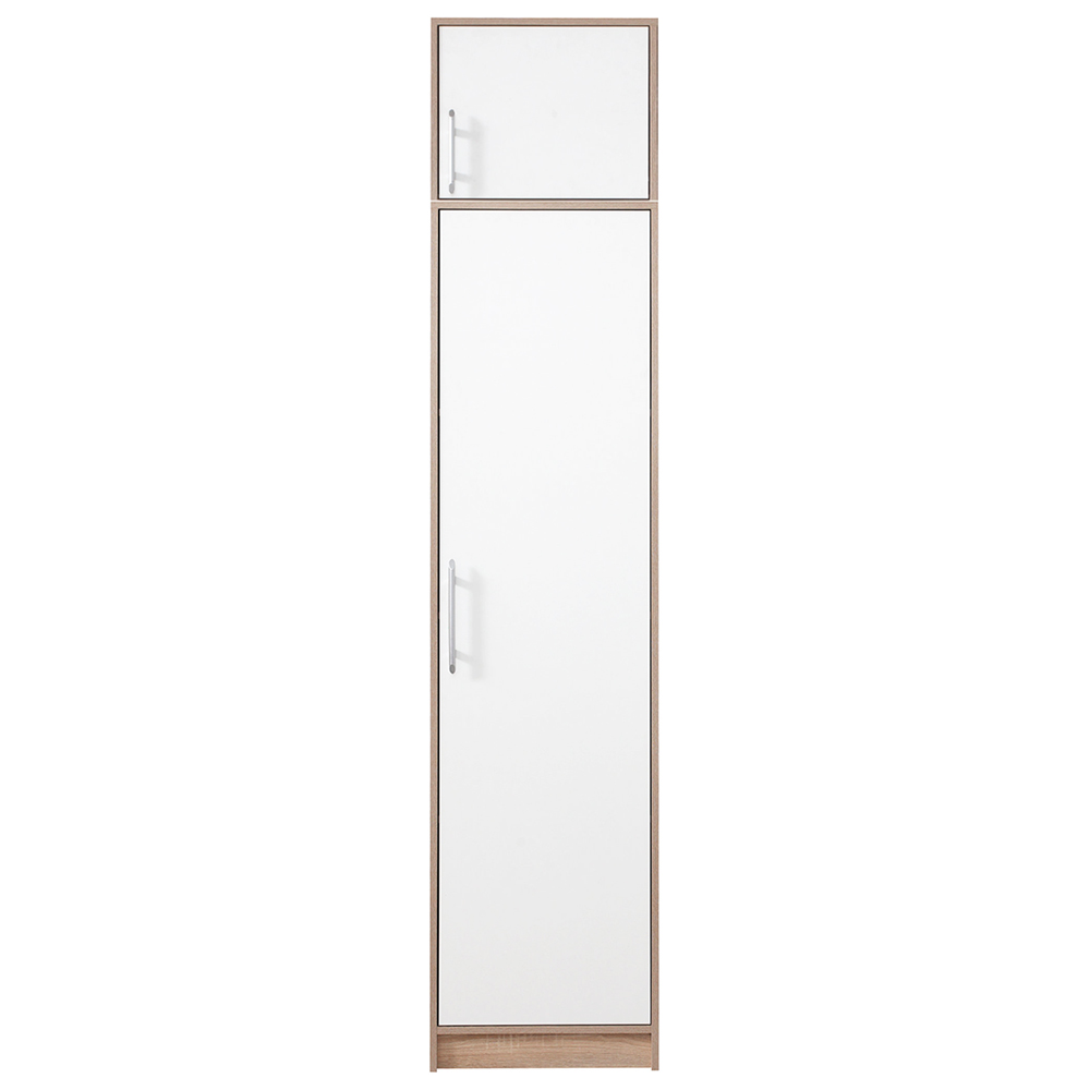 SMART sb | šatní skříň SR5 + nástavec SRN5 | 50 cm | UNI dvířka | sonoma/bílá
