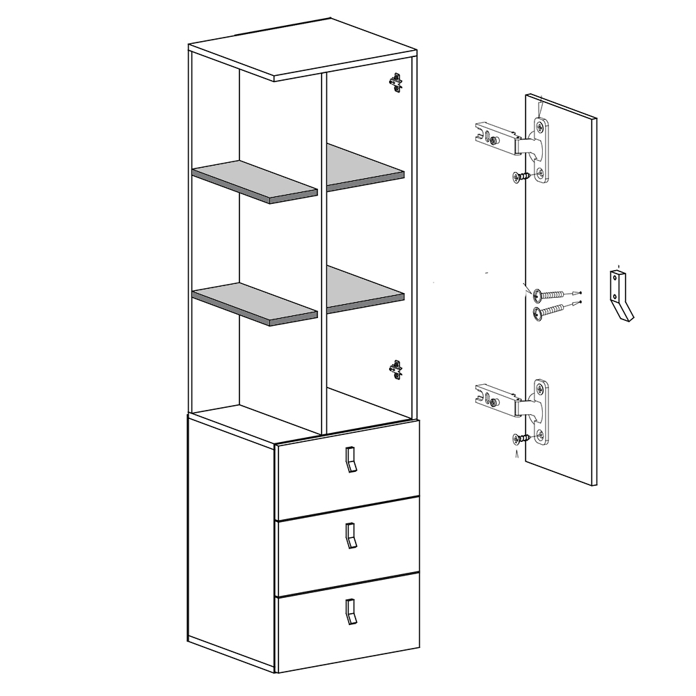 Dětský pokoj PLANET | sestava F | 6 dílů | černá/dub/béžová