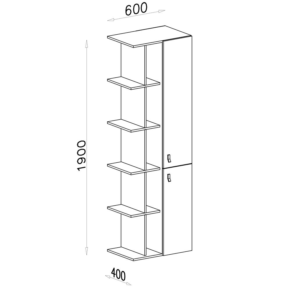 Dětský pokoj PLANET | sestava C | 6 dílů | modrá/dub/bílá