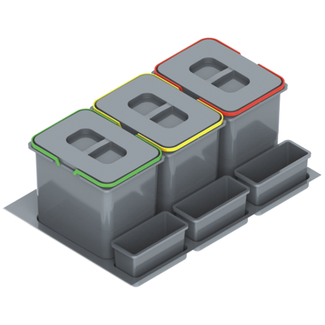Sadu odpadkových košů 3x15L