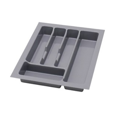 Vklad organizér 40 | plastový | do zásuvky kuchyňské skříňky 40 cm | šedý